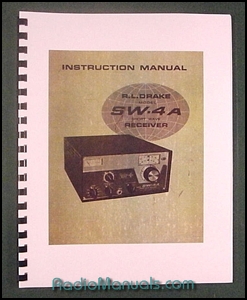 Drake SW-4A Instruction Manual: 11" X 17" Foldout Schematic - Click Image to Close